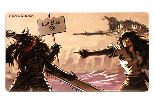 Chainsaw vs War Playmat