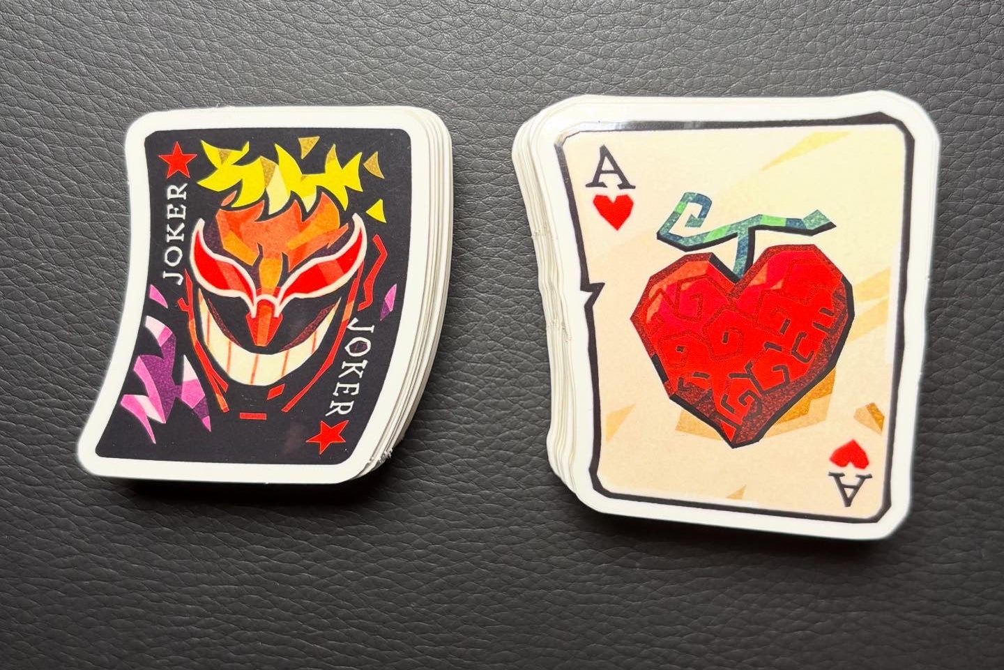 Ace of Hearts/Joker Vinyl Sticker Bundle