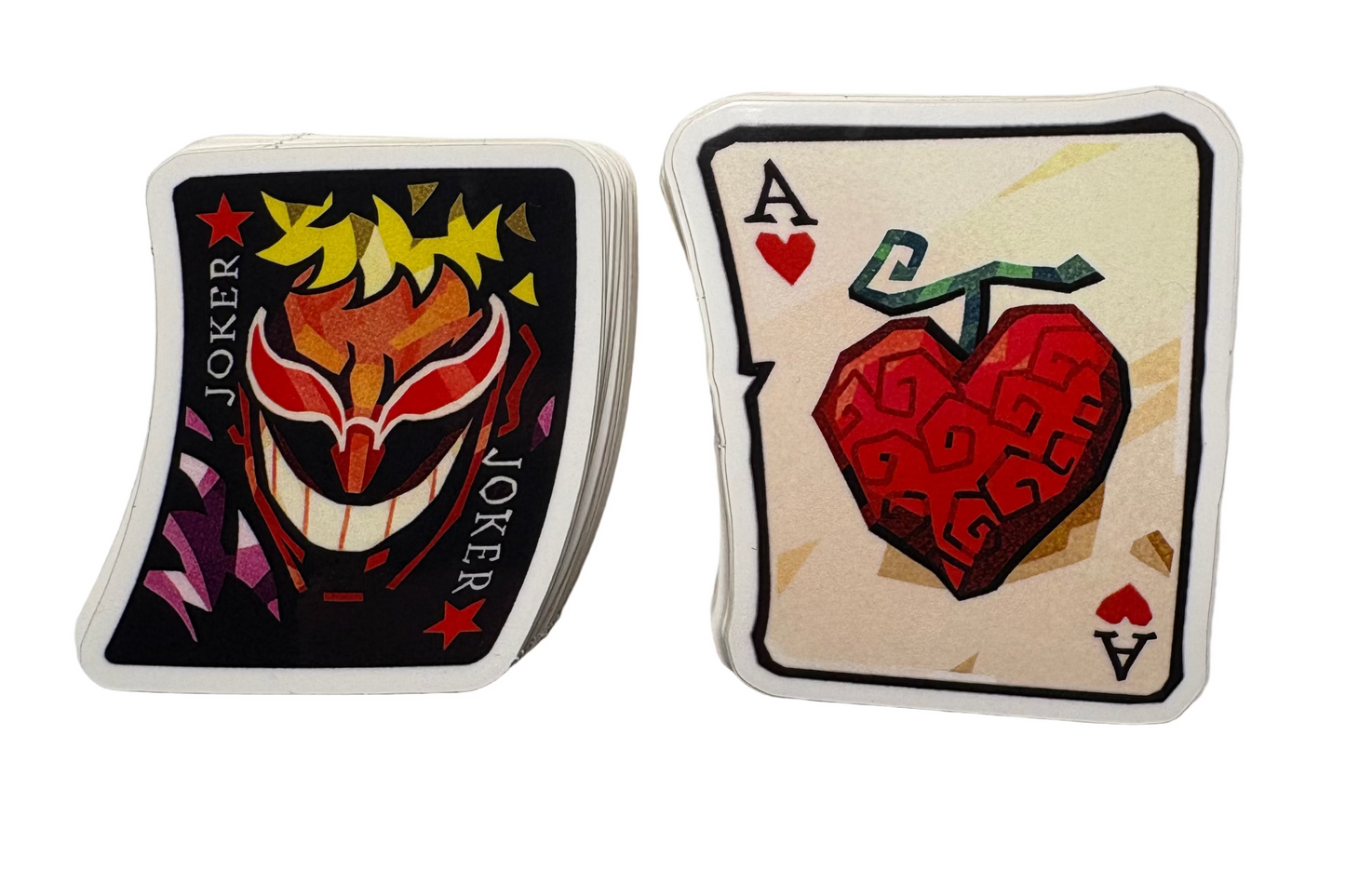 Ace of Hearts/Joker Vinyl Sticker Bundle