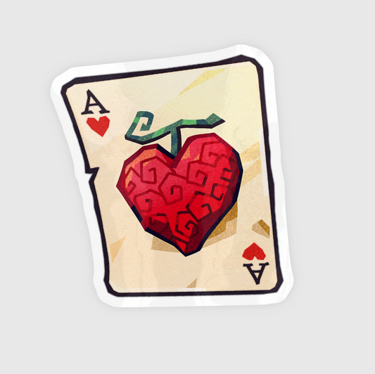 Ace of Hearts Vinyl Sticker