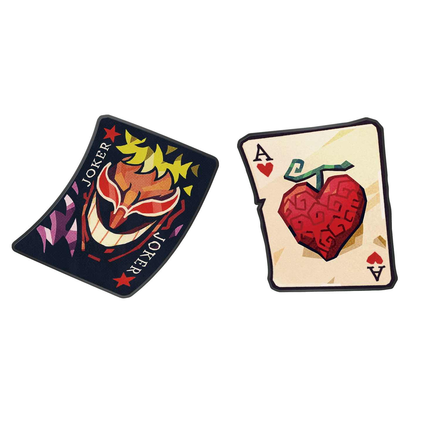 Ace of Hearts & Joker Cards Pin Bundle